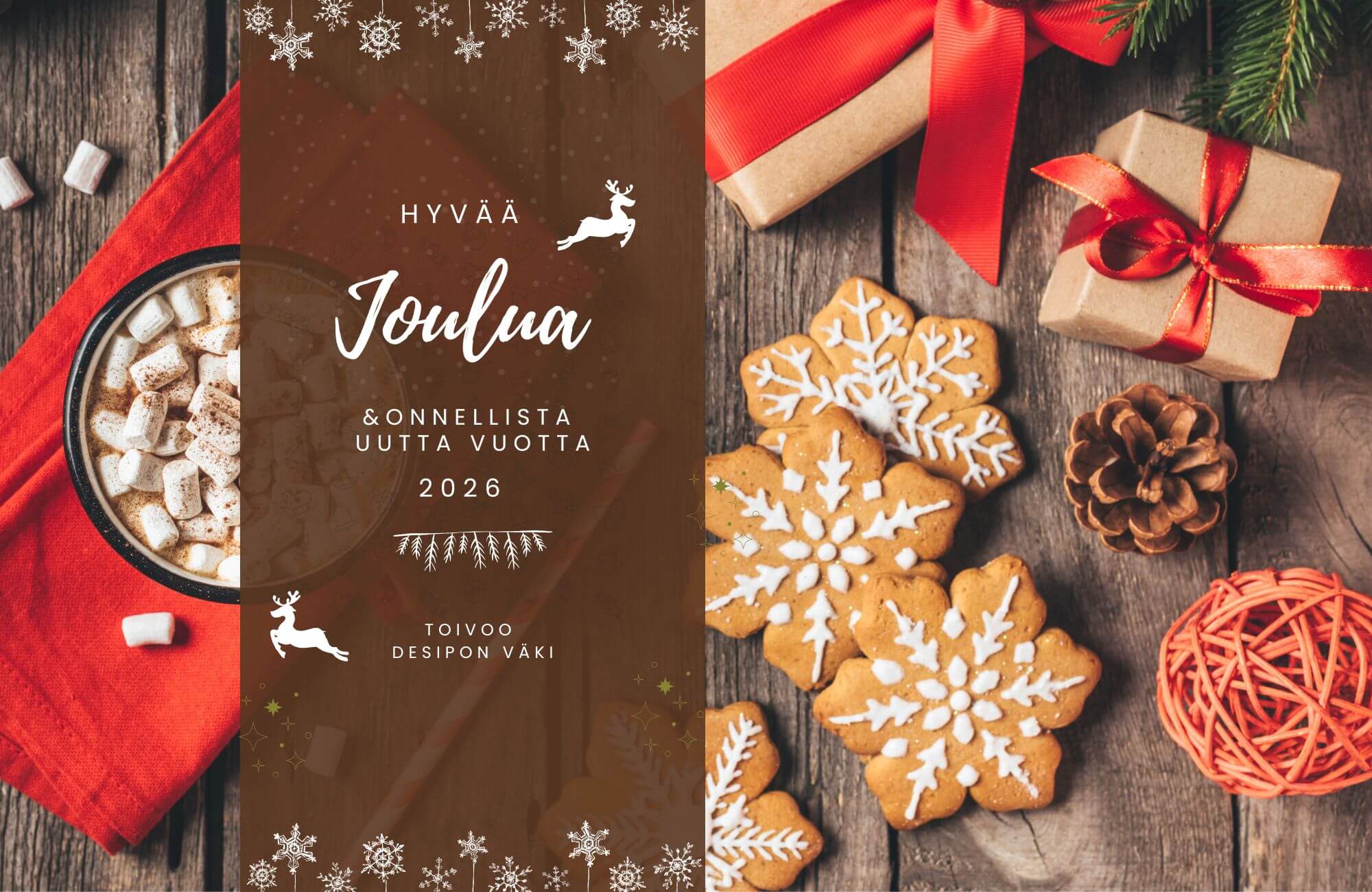 hyvaa joulua ja onnellista uutta vuotta 2026